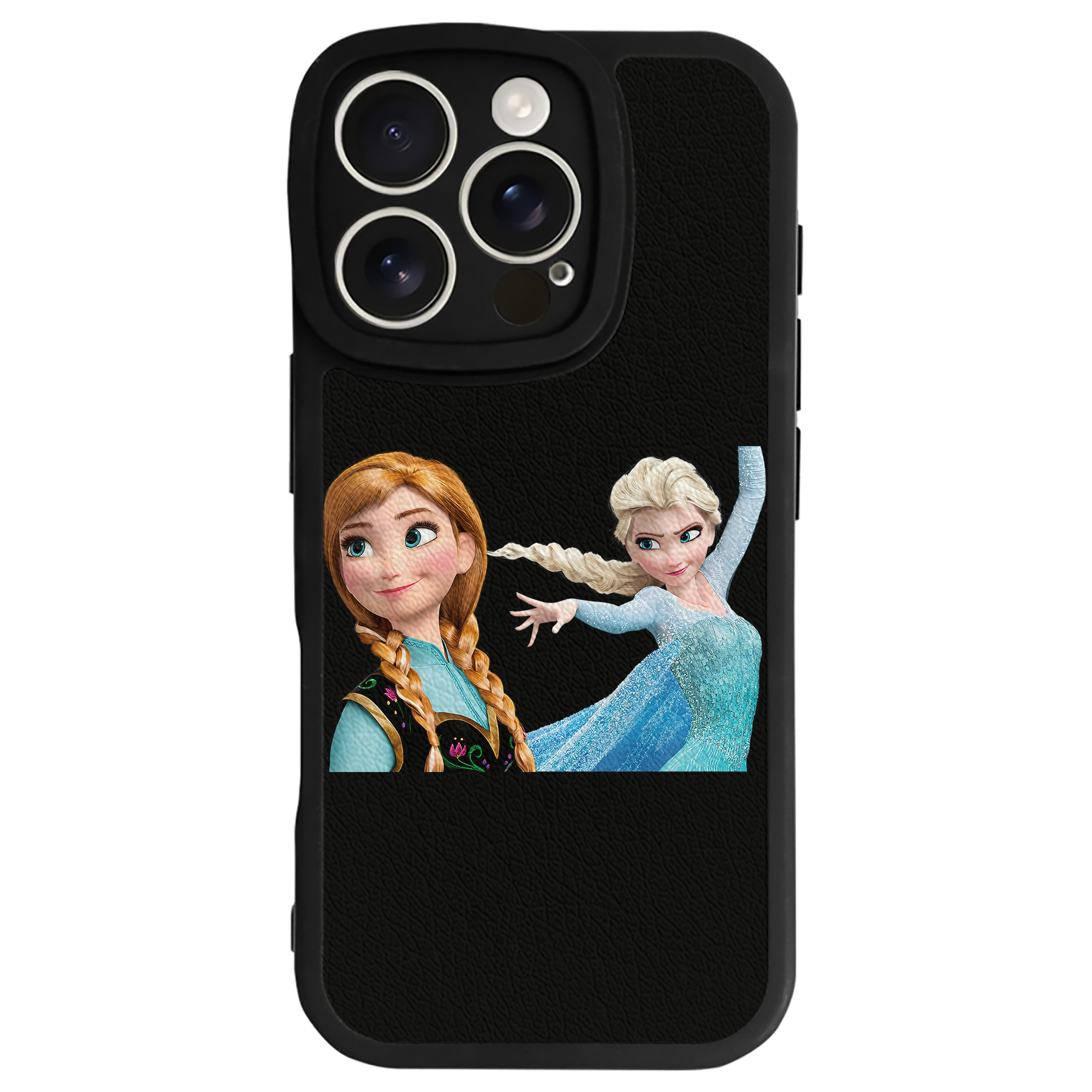 （画像用） アナと雪の女王 アンナ エルサ Frozen Anna Elsa 【iPhone 16シリーズ対応】シリコンスマホケース（レザー調） 材質：シリコン